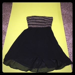 Strapless sexy sequined short dress